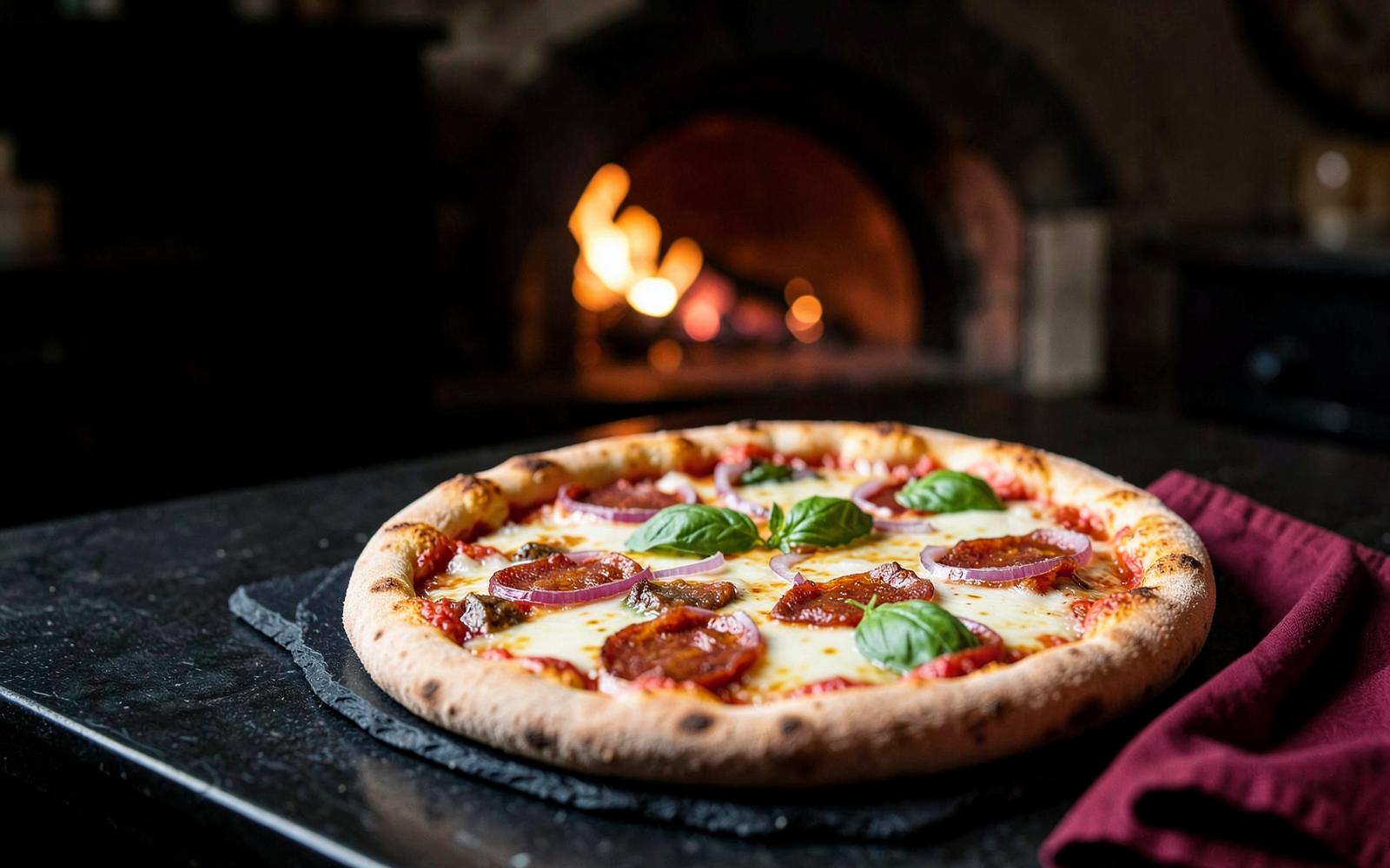 Pizza artesanal Pão da Vida saindo do forno